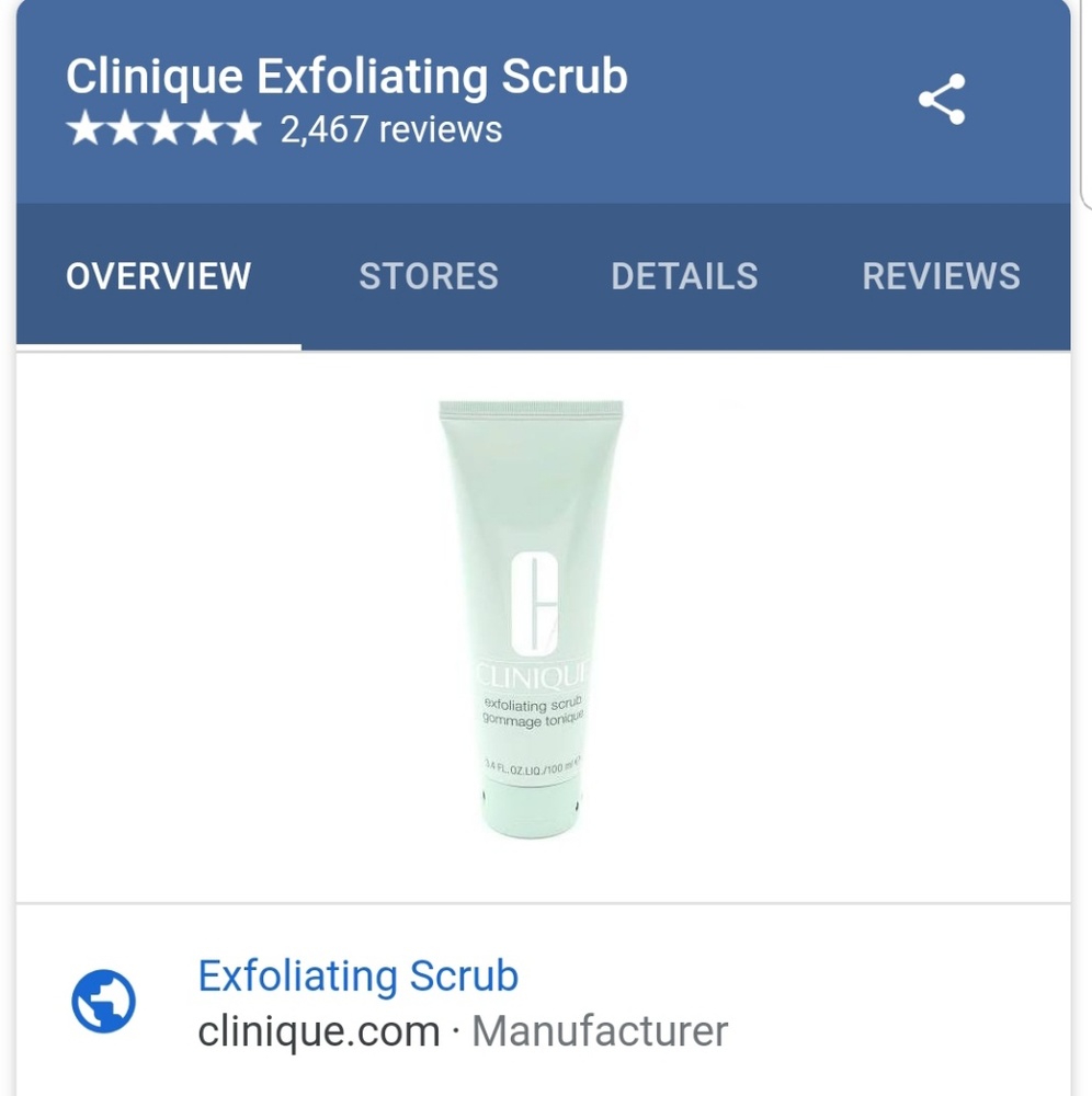 🌟 Clinique Exfoliating Scrub (skincare)